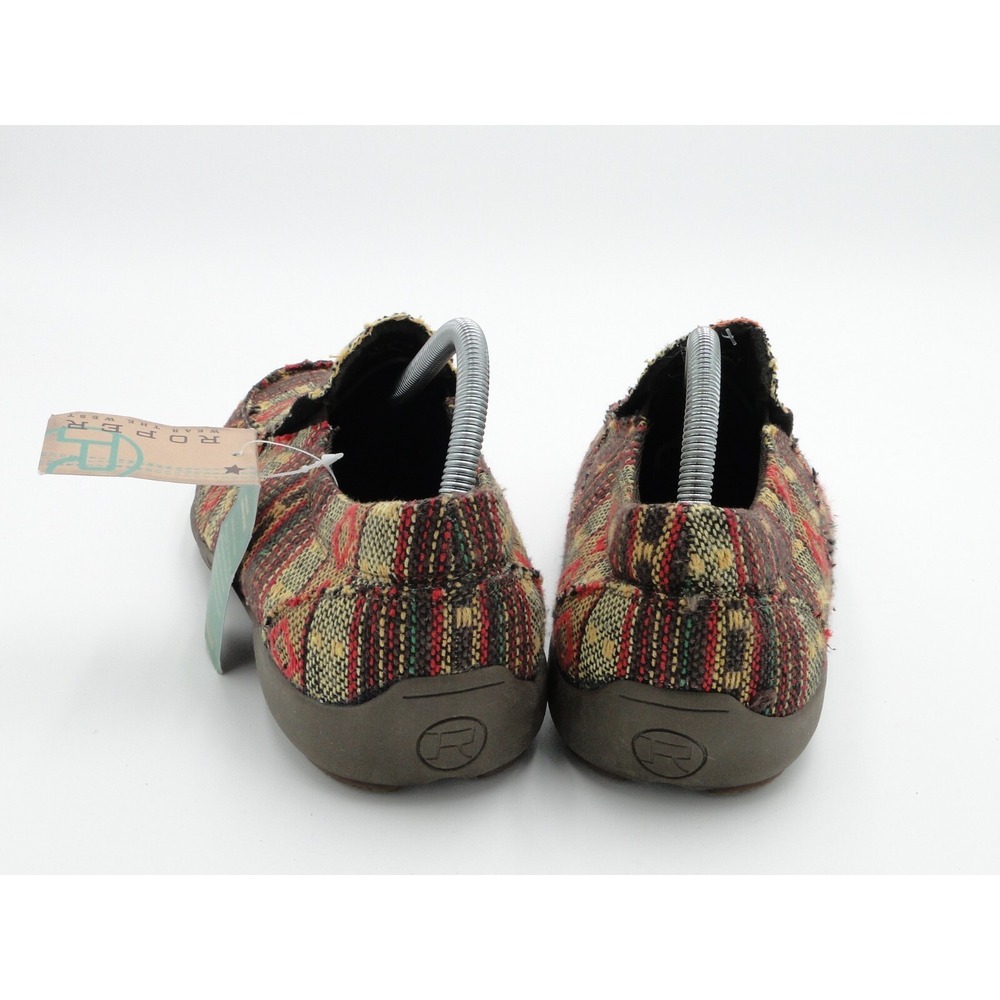 Roper Johnnie Womens Size 11 Colorful Southwestern Slip On Driving Moc Toe Shoes - Picture 3 of 7